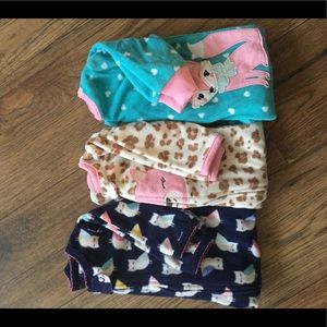 Set of 3 Fleece sleepers 0-3m